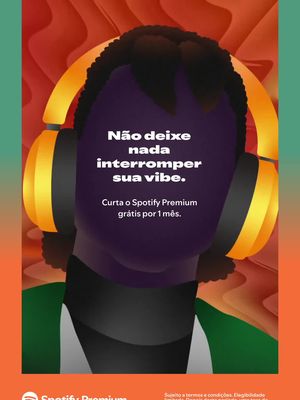 Deixe as distrações lá fora. Curta o agora com o Spotify Premium. Aproveite 1 mês grátis.