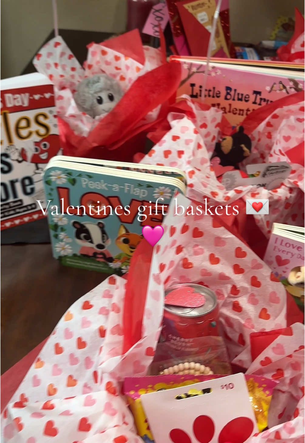 They turned out so cute and very affordable 🥰🩷💌 #creatorsearchinsights #valentines #dollartree #valentinesgiftbaskets #teachergiftbasket #valentine #fyp #basket 