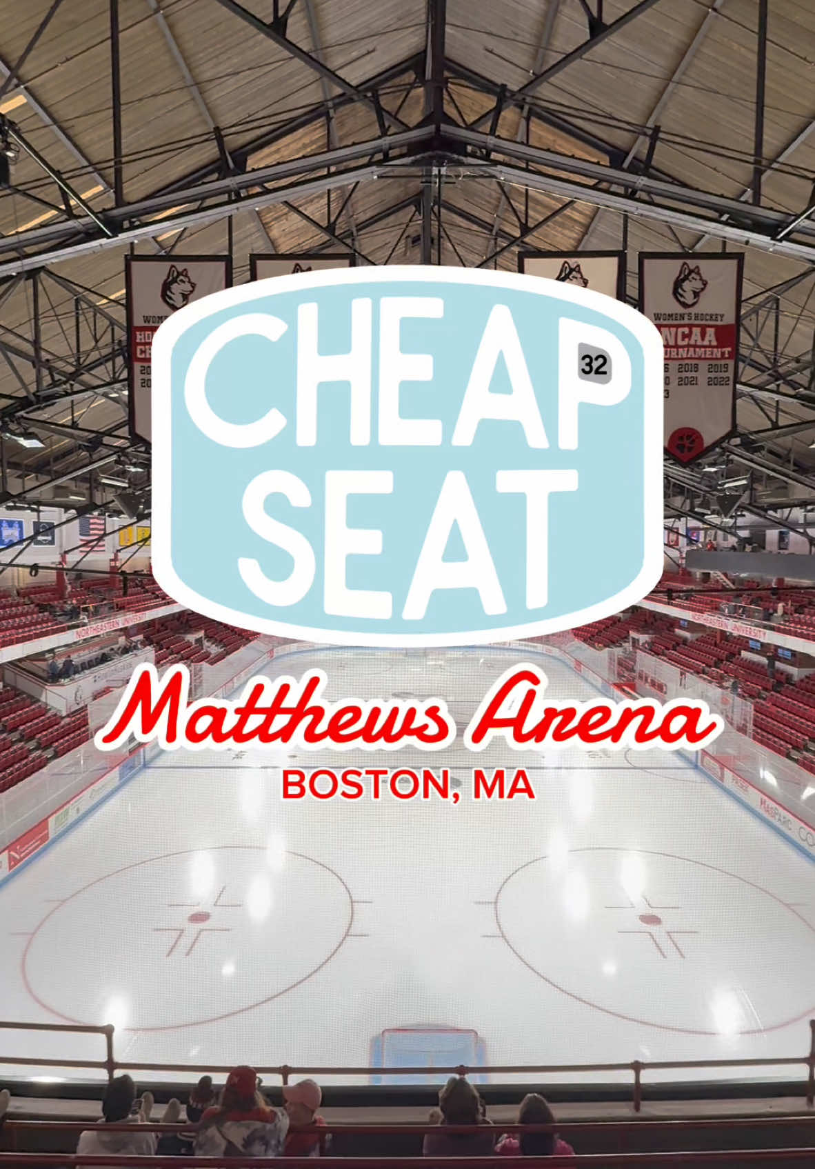 Cheap Seat: Matthews Arena in Boston, MA, home of the Northeastern Huskies.  In this series, I’m trying to find the single worst seat at every stadium I visit! Matthews is the oldest active hockey arena, and multi-purpose arena, in the entire world, so the options here were like nothing I’ve ever seen before. Where should I check out next? #hockey #NHL #nhlhockey #collegehockey #northeastern #sports 