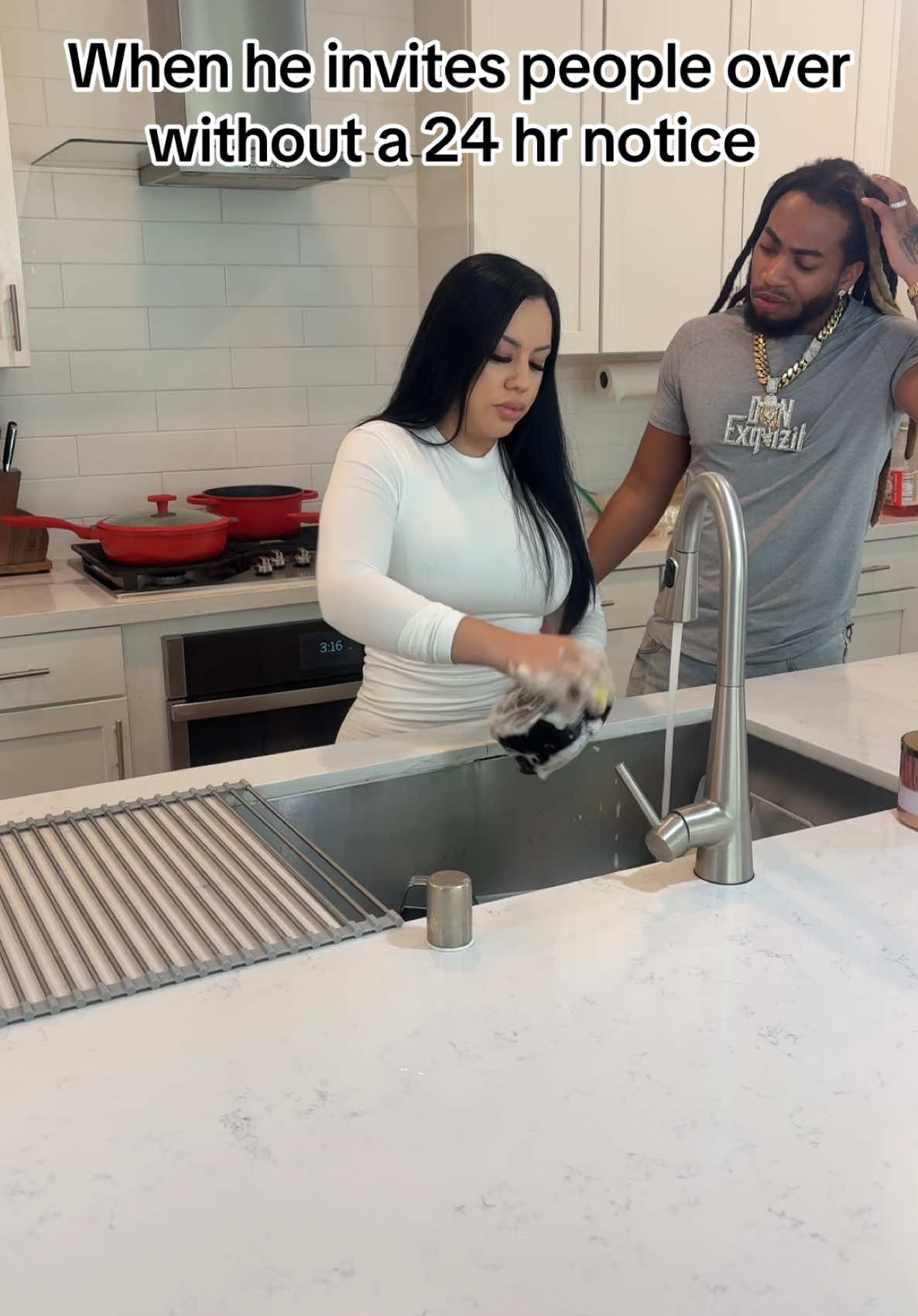 Talking about their only coming over for a little 😂 😫 #fyp #funnyvideo #fy #couplesgoals #foryour #funny