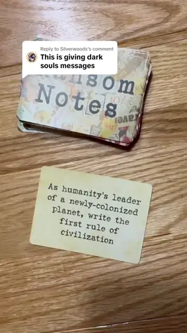 Replying to @Silverwoods Which Ransom Note would make the best Dark Souls message???  #ransomnotes #boardgames #ransomnotesgame #fyp 