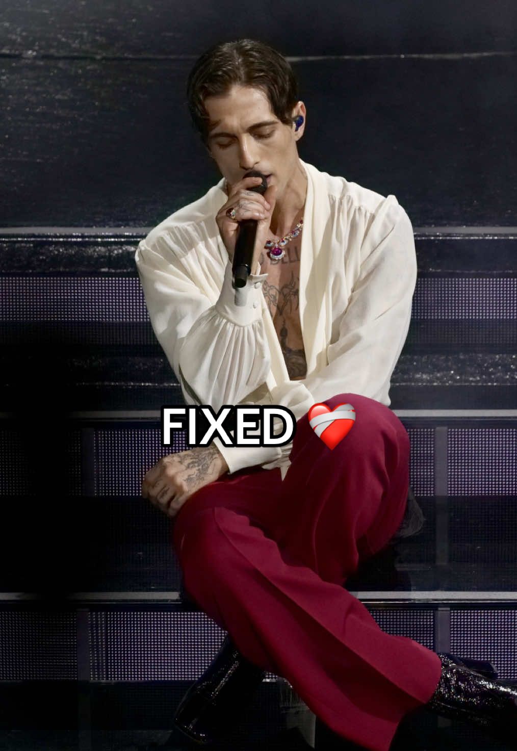 FIXED ❤️‍🩹 #Sanremo2025  @Damiano David  #davedere 