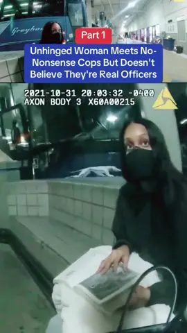 Unhinged Woman Meets No-Nonsense Cops But Doesn't Believe They're Real Officers #cops #police #policeofficer #copsoftiktok 