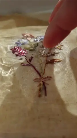 Magic is real 🌼🪻 #handembroidery #embroidery #embroideryart #DIY #diycrafts #cottagecore #cottagecoreaesthetic #beginnerembroidery #embroiderykit #embroiderytutorial 