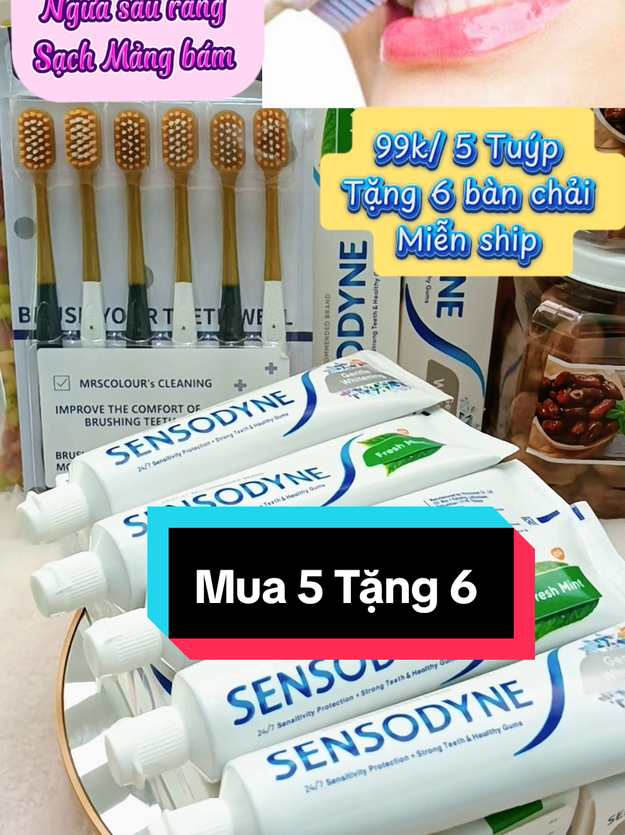 Deal đầu năm. Mua 5 Tặng 6 giá chỉ 99k. Miễn ship   #kemdanhrang #kemtrangrang #kemdanhrangsensodyne #xuhuong #sensodyne  #muataitiktok #trangrang  #thuhagiadung68 