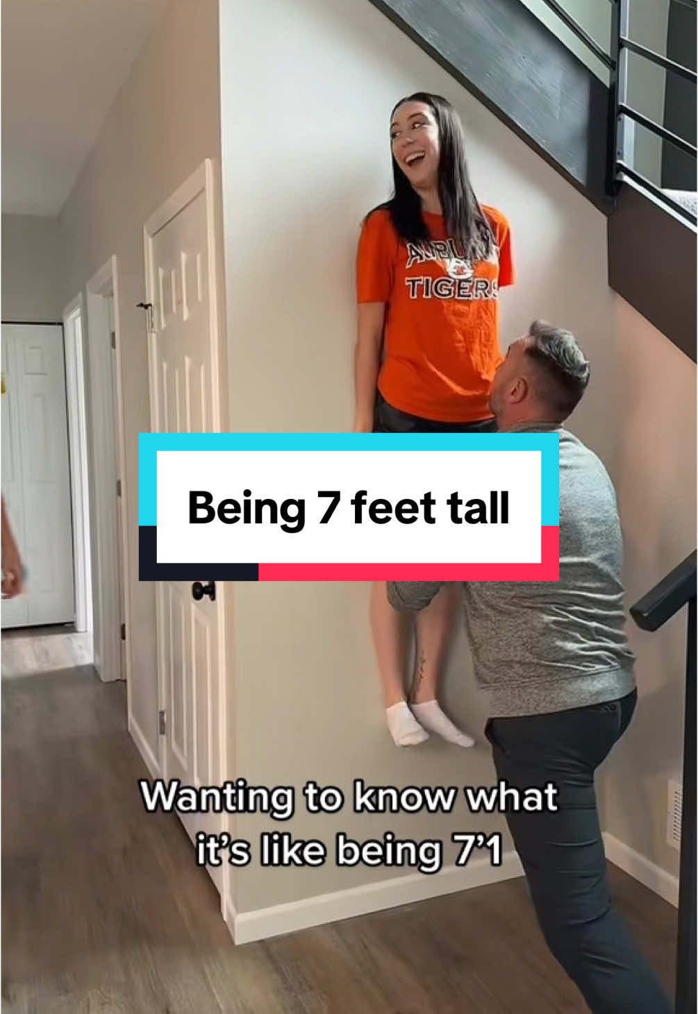 How does it feel to be 7 feet tall #tall #short 