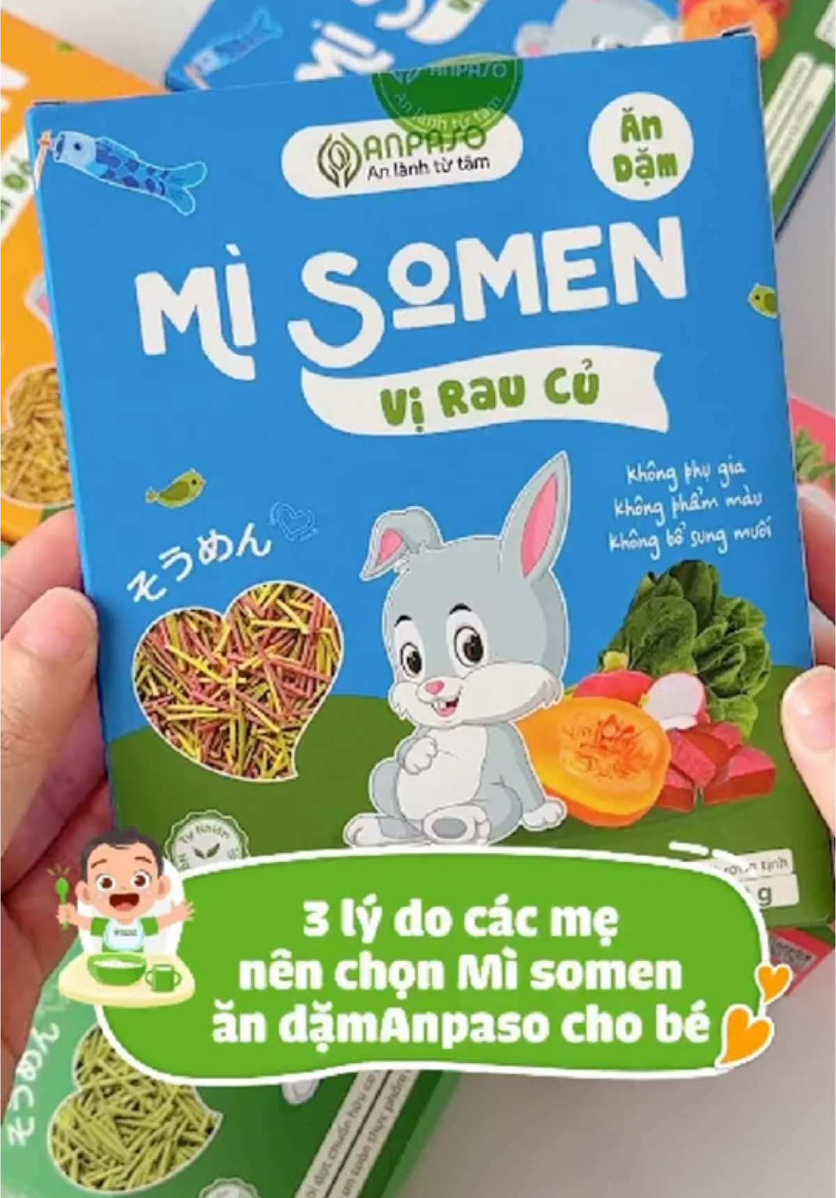 Mì ăn dặm SoMen vị rau củ cho bé  #miandam #somen #miandamsomen #kidsplaza 