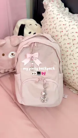 suka banget sama tas pinky ini karna muat banyak barang💗👀 #tasransel #ranselsekolah #tasranselmurah #backpack 