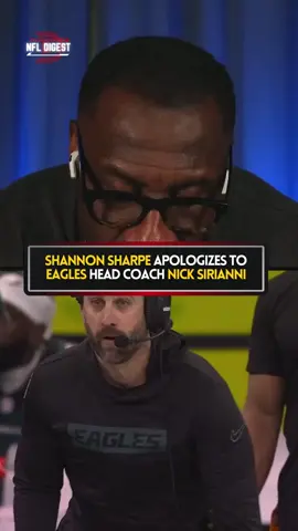Shannon Sharpe's APOLOGY to Nick Sirianni #fyp #fypシ #nfl #nflfootball #NFLPlayoffs #nfltiktok #SuperBowl #philadelphiaeagles #jalenhurts #saquonbarkley #cooperdejean