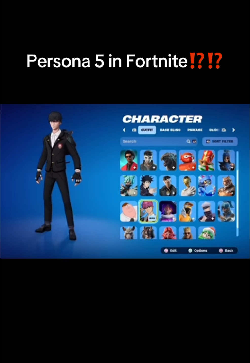 Ignore my very new gen locker I lost my other account years ago 💀 #persona #persona5 #fortnite #jokerpersona5 #joker #foryou #fyp 