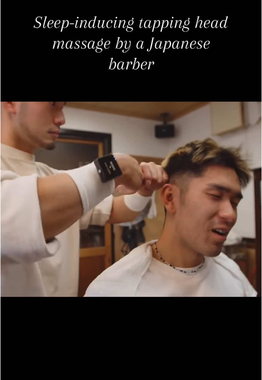 Sleep-inducing tapping head massage by a Japanese barber 🇯🇵💈😪 山口理容店四代目太郎 Yamaguchi Barber Shop 4th Generation Taro💈 #barber #spa #asmrsounds #asmrvideo #asmr