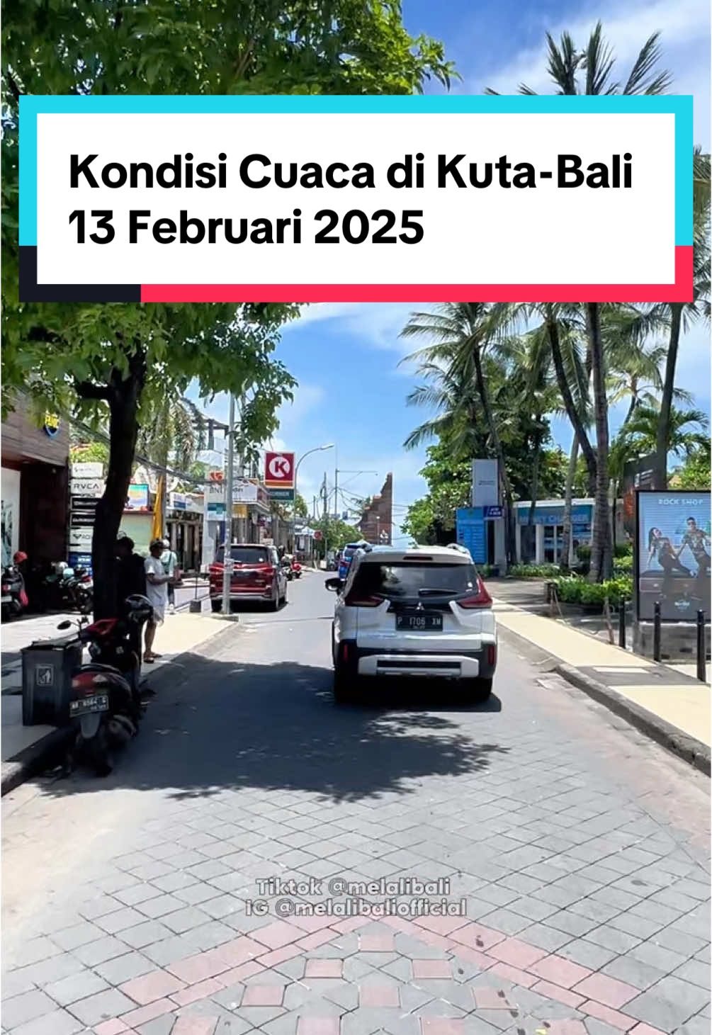 Replying to @♈ A R I E S ☑️ Update Kondisi Cuaca di Kab. Badung area Kuta-Bali 13 Februari 2025 12:13 WITA. 