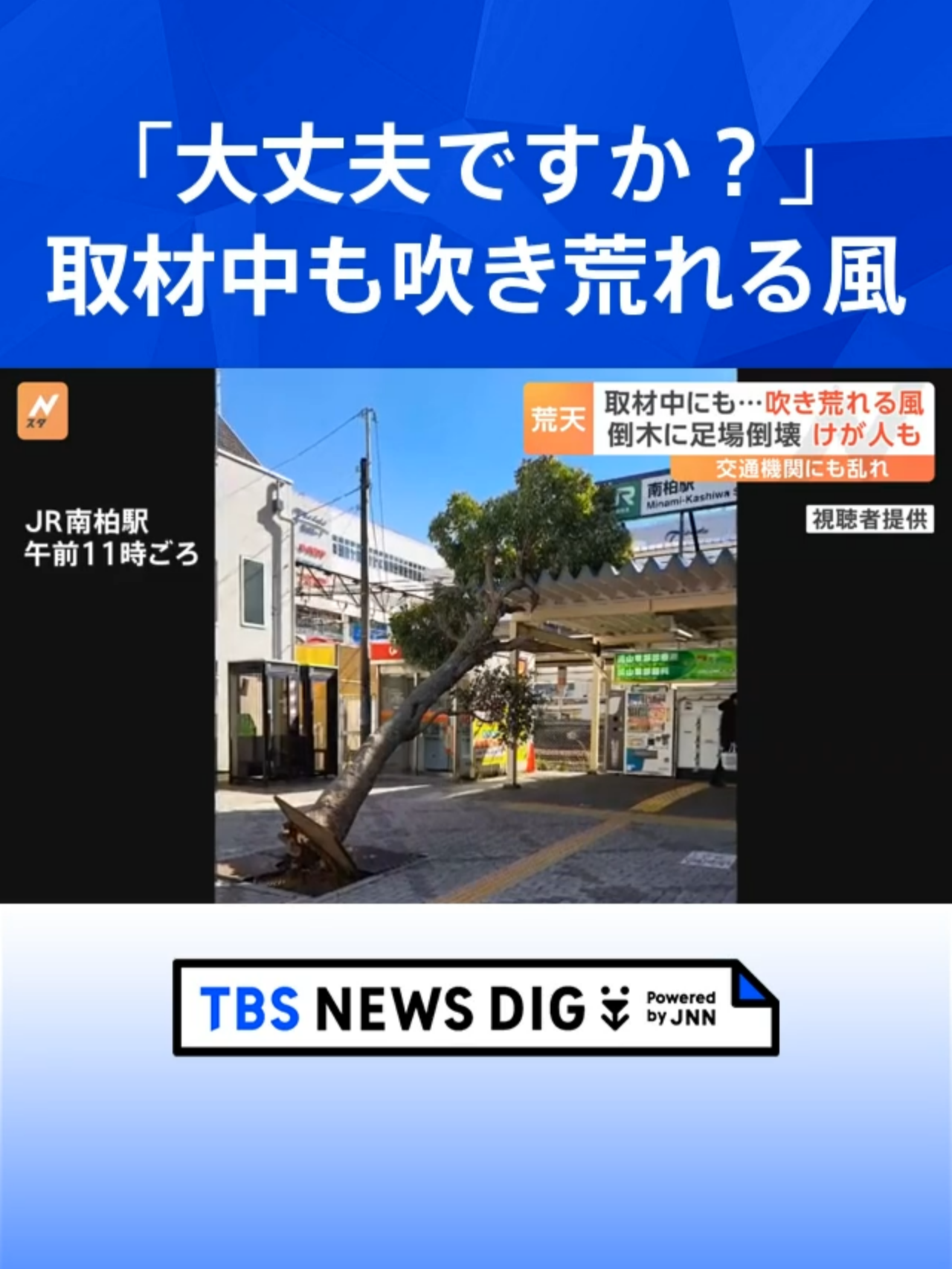 きょうは全国的に強風　埼玉・春日部市で工事現場の足場崩落　都内でも工事現場の防音シート傾く #tbs #tiktokでニュース