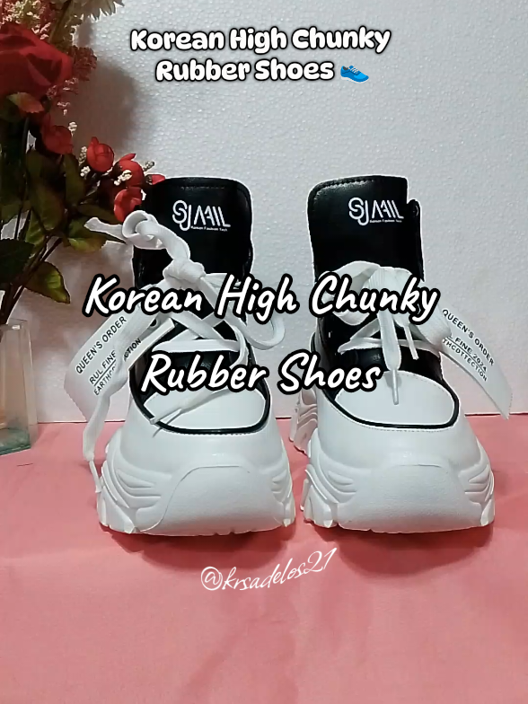 Korean High Chunky  Rubber Shoes 👟 Add 1 size! Shop Yours! #chunkyshoes #rubbershoes #sneakers #koreanrubbershoes  #shoesrecommendation #fashionshoes 