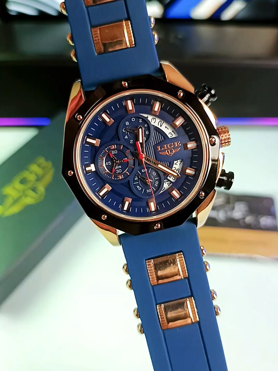 Jam tangan Lige bahan stainlees steel anti air dilengkapi kalender#jam #jamtangan #jamtanganmewahhargamurah #jamtanganpria 