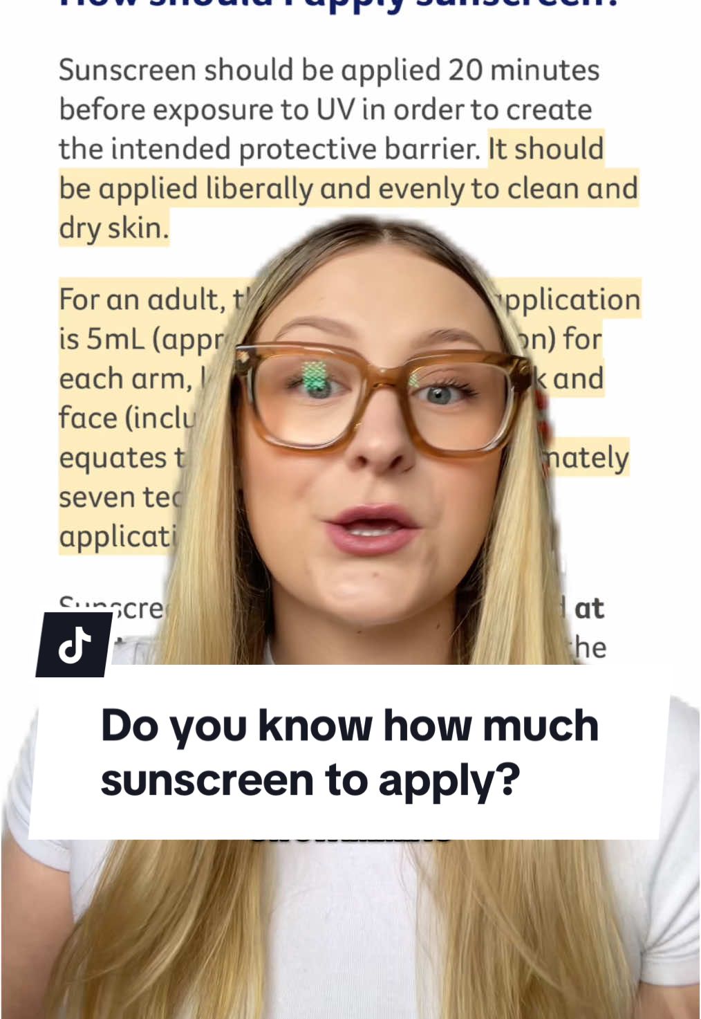 How much sunscreen do you need to use? Here is the general rules! #sunscreen #sunscreenrecommendation #sunprotection #sunsafety 