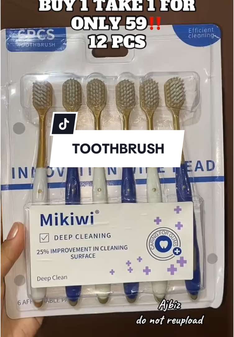 Toothbrush 12 pcs for only 59 pesos. #toothbrush #mikiwitoothbrush #buy1take1 #dentalhygiene #dentalcare 