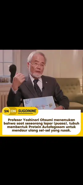 Profesor Yoshinori Ohsumi menemukan bahwa saat seseorang mengalami kelaparan atau berpuasa, tubuh mengaktifkan mekanisme autofagi, yaitu proses alami di mana sel mendaur ulang komponen yang sudah rusak atau tidak diperlukan.  Dalam proses ini, sel membentuk autofagosom, yaitu vesikel yang mengelilingi bagian sel yang akan didaur ulang, lalu membawanya ke lisosom untuk dihancurkan dan digunakan kembali sebagai energi atau bahan baku untuk membentuk sel baru.  Autofagi sangat penting dalam menjaga keseimbangan seluler, memperbaiki kerusakan, serta membantu tubuh bertahan dalam kondisi kekurangan nutrisi.  Penemuan ini memberikan wawasan baru tentang bagaimana puasa tidak hanya sekadar mengurangi asupan makanan, tetapi juga mengaktifkan mekanisme regenerasi sel yang berperan dalam kesehatan dan umur panjang. #fyp #biology #ilmupengetahuan #puasa 