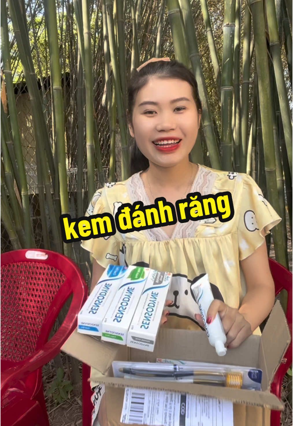 Nay khỏi cần ra siêu thị mua chi cho mệt mấy chị ơi #tiktok #xuhuong #shopmesin #emsinreview #kemdanhrang #sensodyne 