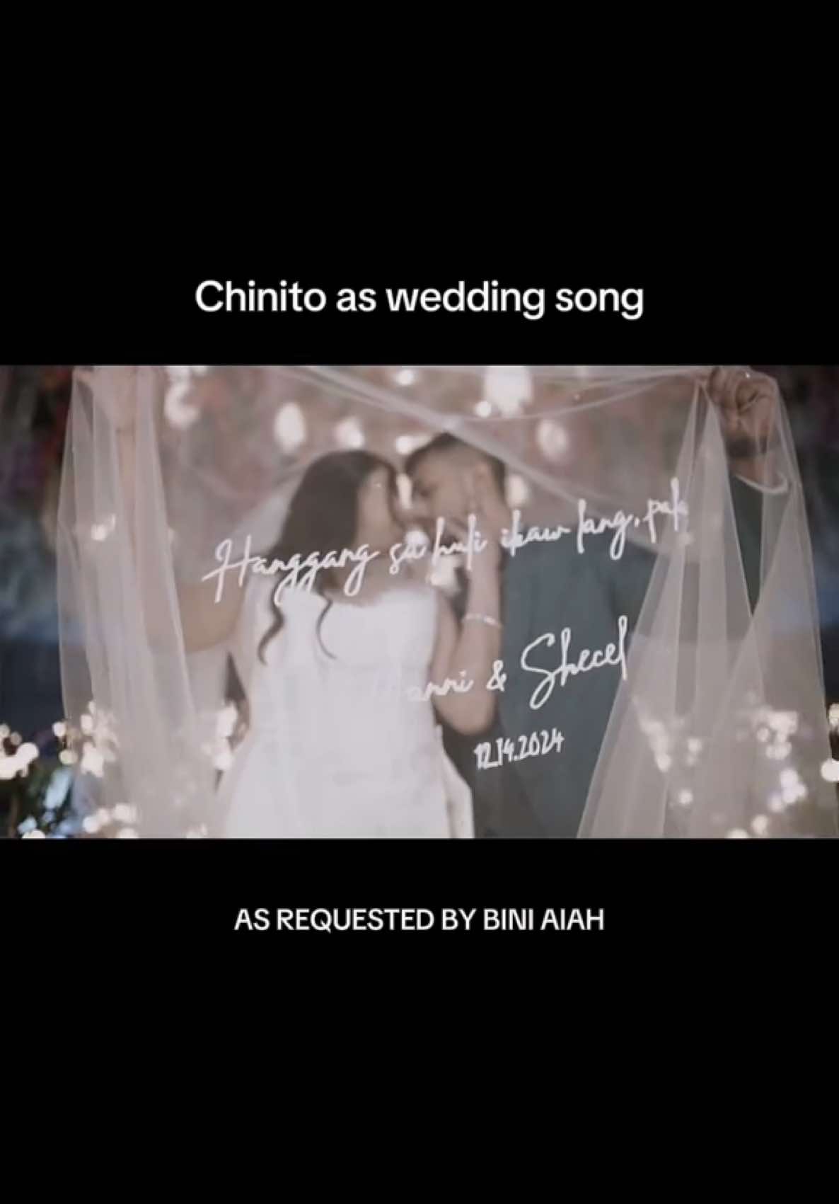 Chinito as wedding song. Tama naman si Bini @Bini Aiah Arceta ❤️ #Tiktok #chinito #justforfun #bini #biniverse #biniaiah