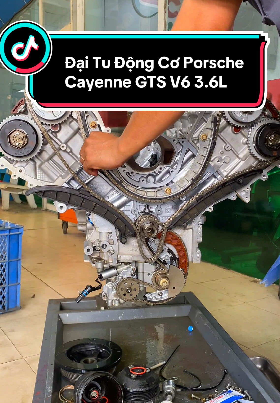 Đại Tu Động Cơ Porsche Cayenne GTS V6 3.6L Phần Cuối #daitudongco #suachuaoto #garauytin #suachuaxesang #thegioiauto 