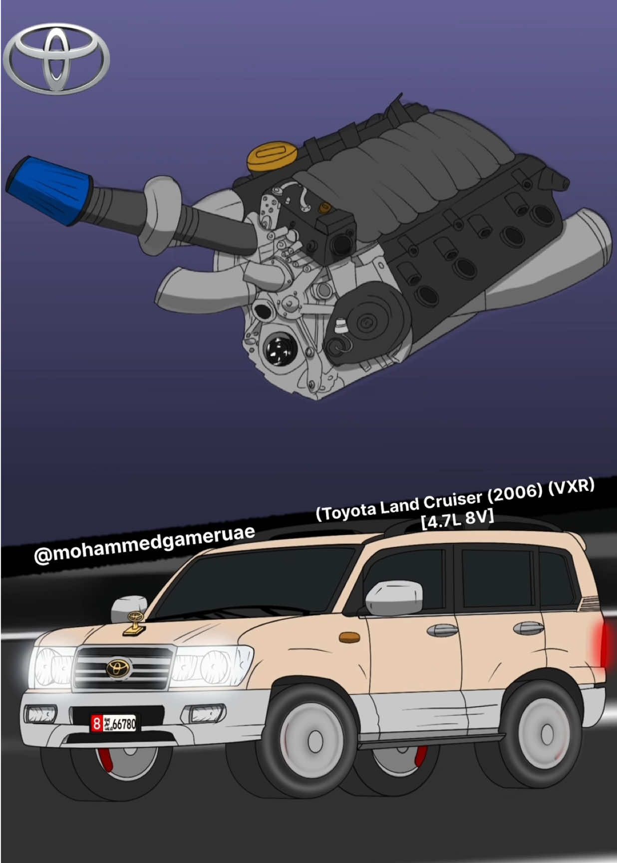 Toyota Land Cruiser (2006)[4.7L][v8 VXR] تويوتا استيشن  #fyp  #fypage  #jdm  #car  #toyota  #engine  #like  #likes  #japan  #japanese  #اكبسلور  #لايك  #سياره  #لاند  #لاندكروزر 