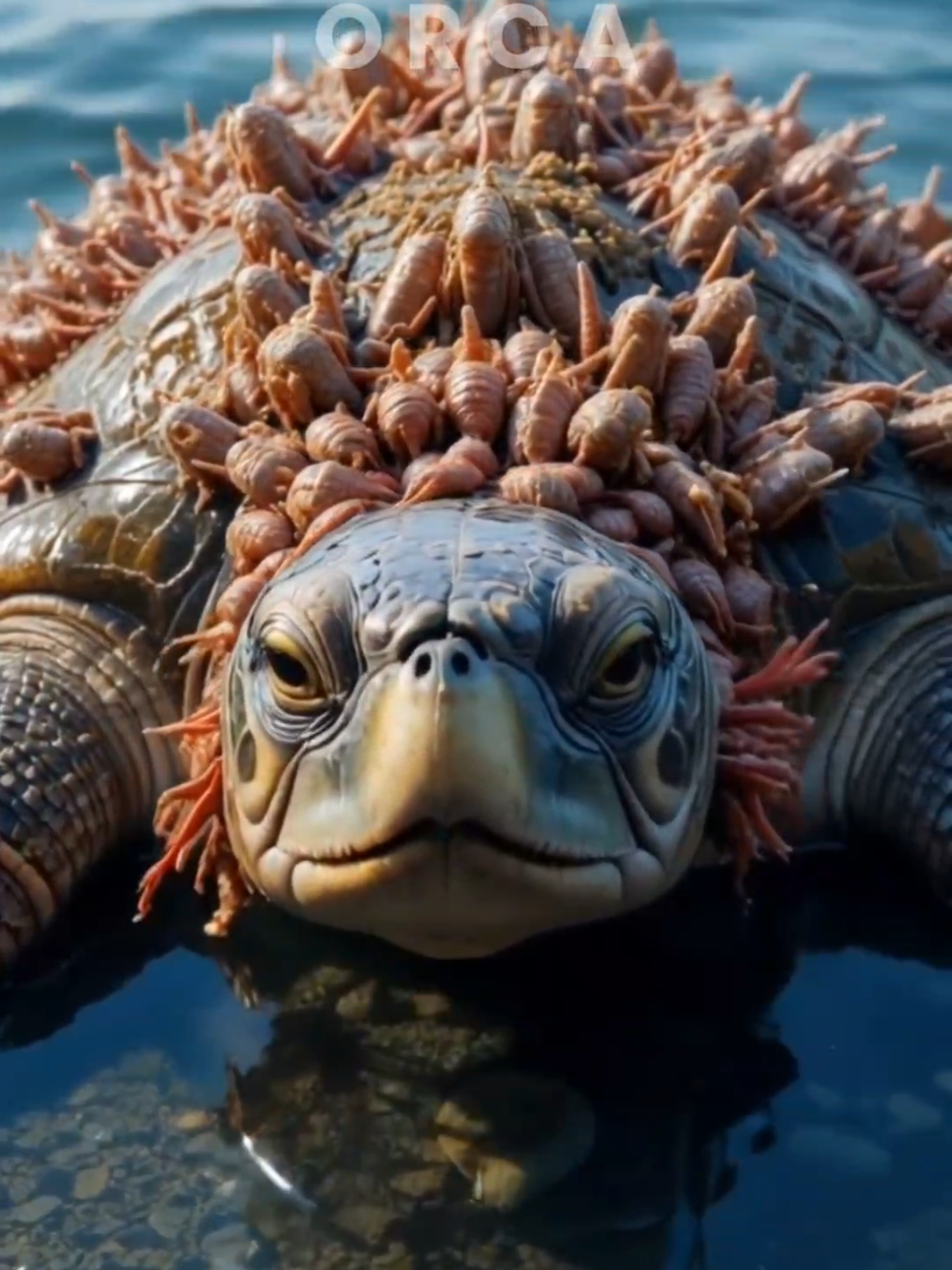 Heartwarming Rescue: Elderly Man Frees Turtle from Barnacles 🐢💖 #turtle #oceanconservation #barnacleremoval #wildlife #rescue 