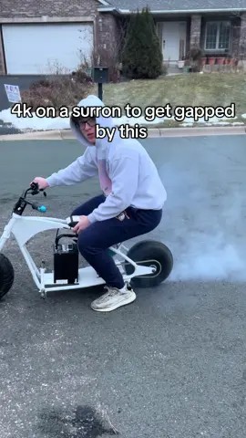 I’m just saying 🤷‍♂️ #minibike #built #stretched #motovox #megamoto #welding #billet #72v #predator212 #surron #electric #talaria #exhaust