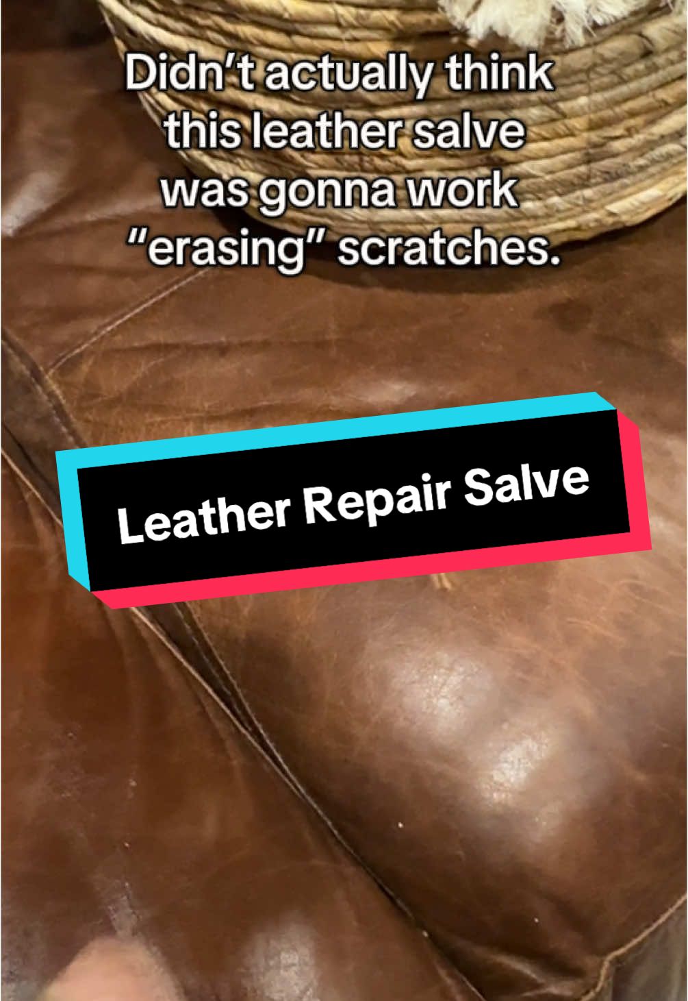 I used this leather salve my whole couch SO FAST after this. Can’t believe I waited two years to try this stuff!  It didn’t get out every single leather scratch or stain, but it made my couch look brand new & I felt like 70-80% of scuffs & scratches are gone. #leathertok #leatherrepair #leatherrestoration #leather #leathercouch #CleanTok #TikTokShop #fyp #fy #fypシ 