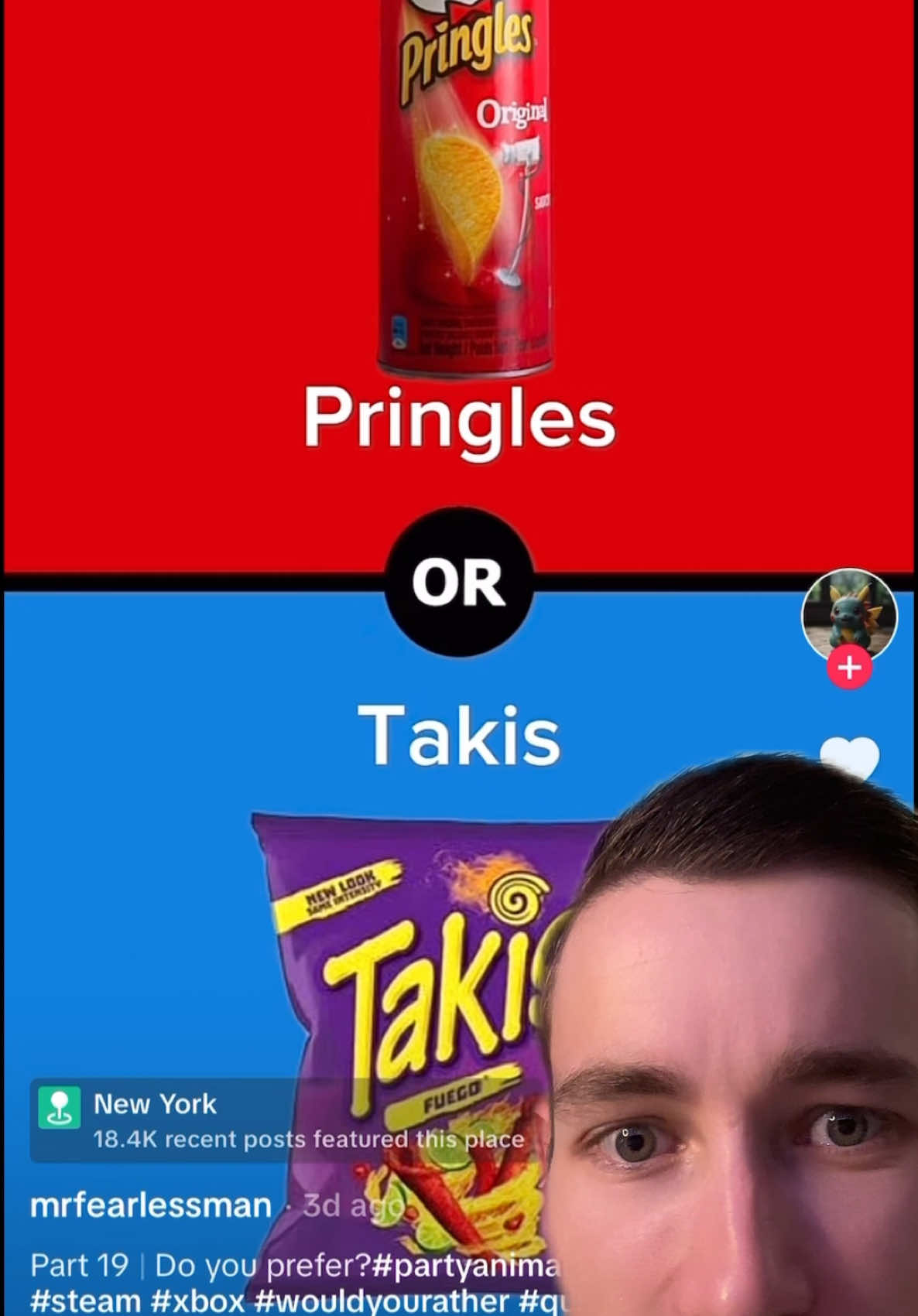 @mrfearlessman do you have taste? #react #wouldyourather #game 