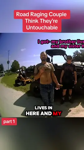Road Raging Couple Think They're Untouchable #cops #police #viral #crime #crimetok 