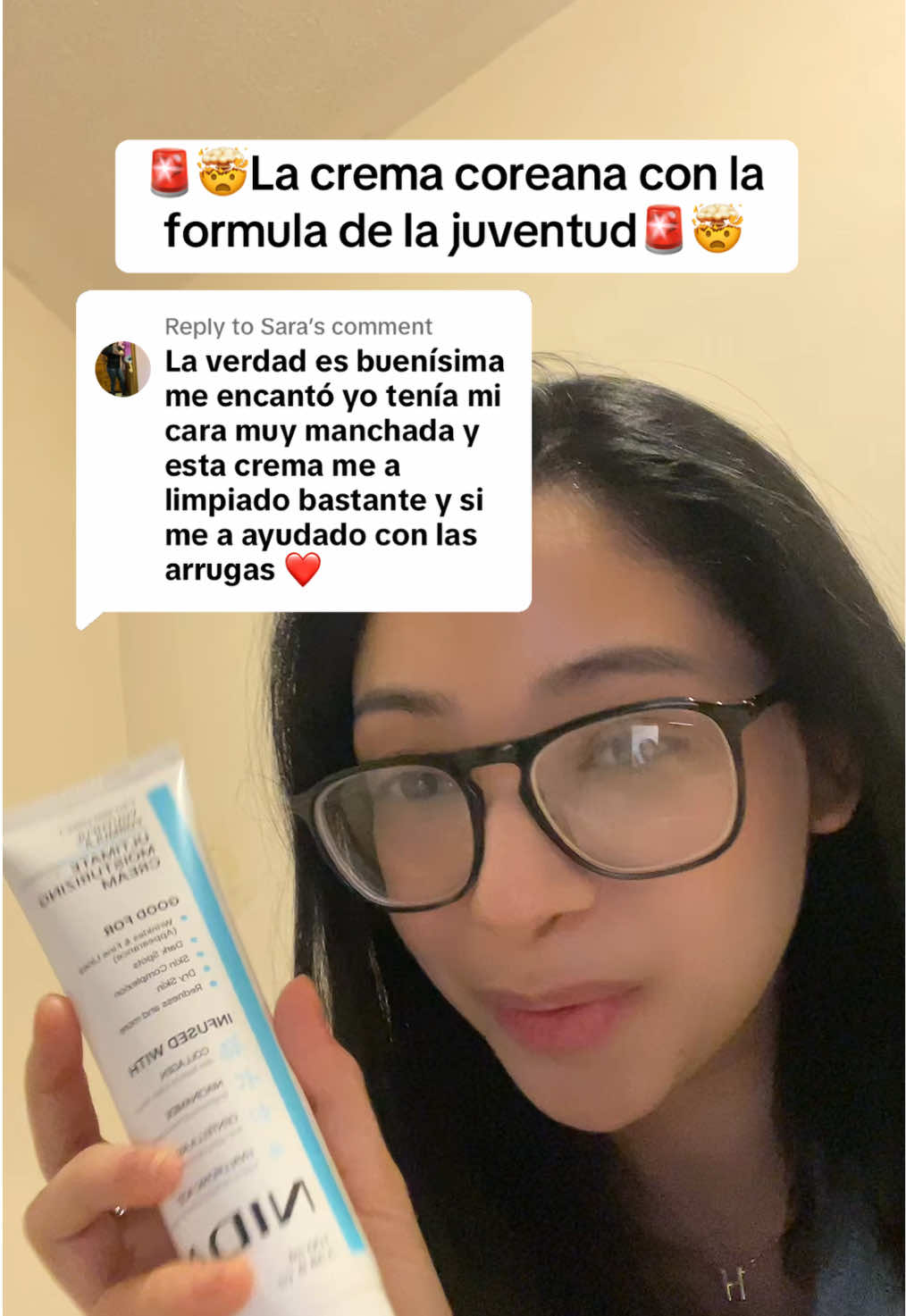 Replying to @Sara pide la tuya yaaaa ‼️ #kbeauty #skincarecoreano #koreanskincare #arrugas #skincare #SkinCare101 #youthfulskincheck #acne #acneproneskin 