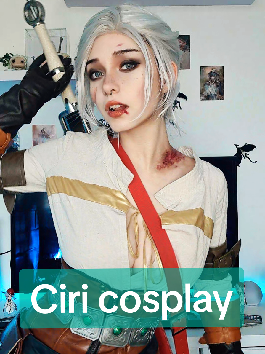 Ill be going live here in cosplay come say hi♡ #cosplay #ciri #ciricosplay #thewitcher #thewitcher3 #thewitchercosplay #thewitcher3wildhunt 