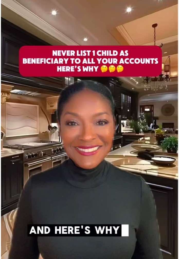 Instructing a designated beneficiary to share the money, doesn’t mean the person will do so and they are not obligated legally to do so. While the accounts may have similar values at the time you make the beneficiary designation, the monetary values could change over time in ways you don’t anticipate or monitor. If you are concerned with equal distribution of assets to children, a better plan is to name all your children on all accounts where you provide beneficiary designations.   #estateplanning #beneficiary #probate  Disclaimer: My content is for educational purposes only, it is not legal or tax advice. Always consult the appropriate professional licensed in your state before making any decisions. I may earn affiliate commissions from any links mentioned.