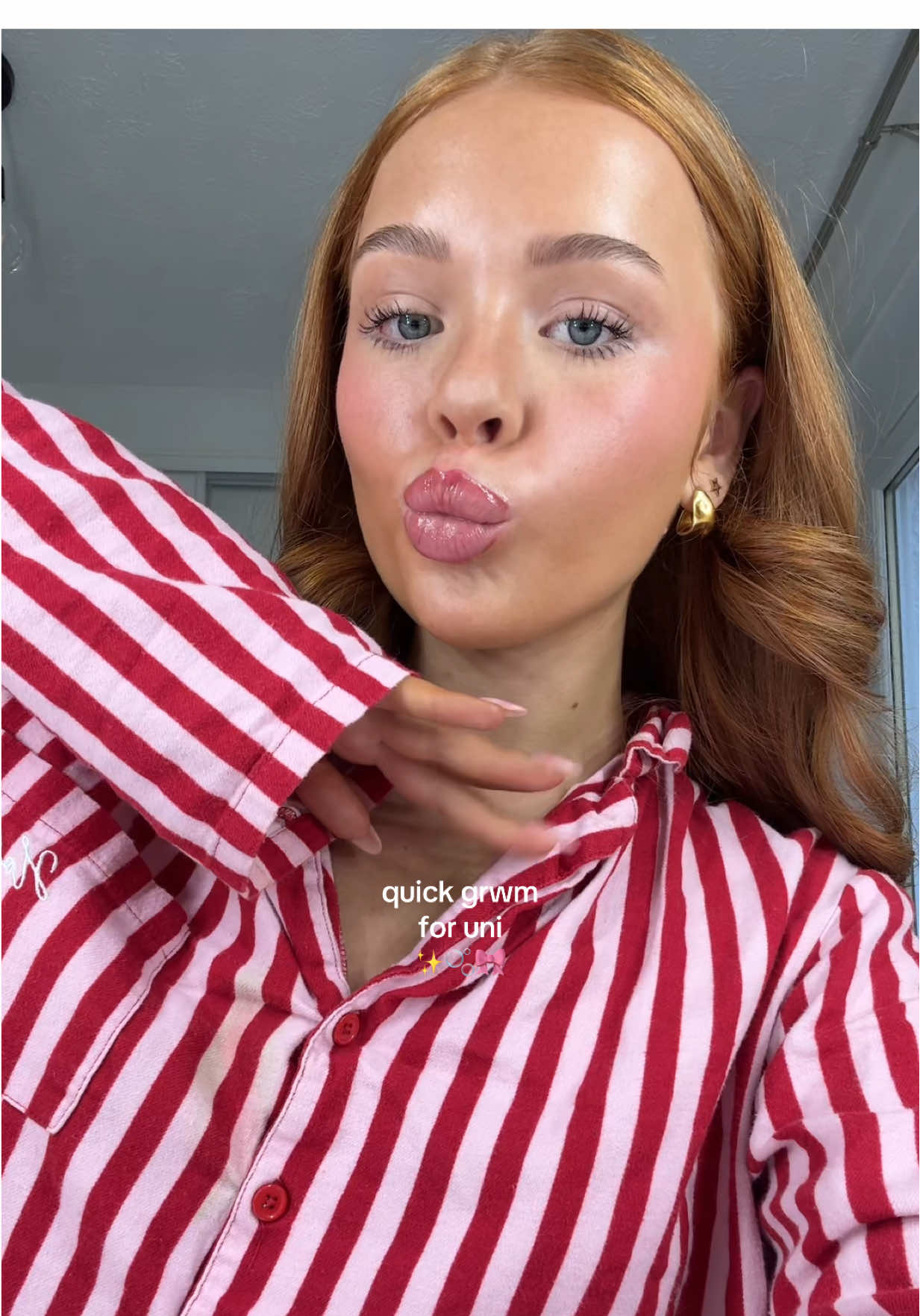 i love the @Wonderskin Beauty lip stain #grwm #grwmmakeup #makeup #girls #beauty #university #hair #hairstyle @Diorbeauty @Charlotte Tilbury @REFY @Saie @UKLASH @BPerfect Cosmetics @Glow Recipe 