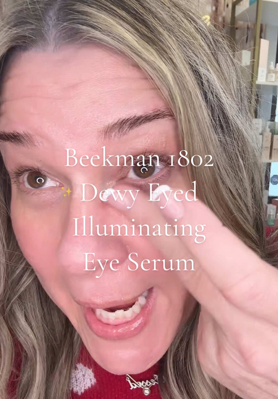 “Dewy Eyed”is the PERFECT name for @Beekman 1802’s Illuminating Eye Serum✨#Beekman1802 #DewyEyed #IlluminatingEyeSerum #ByeByeTiredEyes #UndereyeGlow
