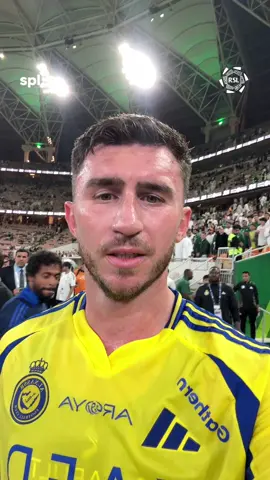 A message after the win for Al Nassr fans from Laporte 🤳 #SPL 