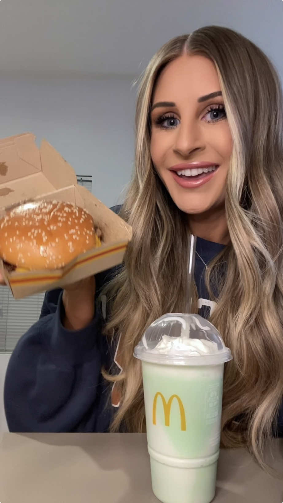 Trying the new BBQ Bacon Quarter Pounder from @McDonald’s 🍔🍀 #bbqbaconquarterpounder #quarterpounder #mcdonalds #shamrockshake #letseattogether #fyp #foryou #FoodTok #mukbang #foodreview #Foodie 