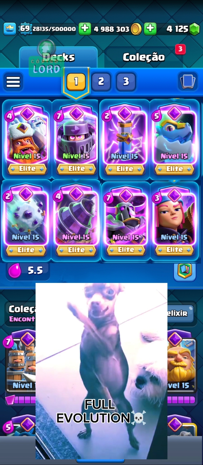 DECK FULL EVOLUTION 😨 #clashroyale 