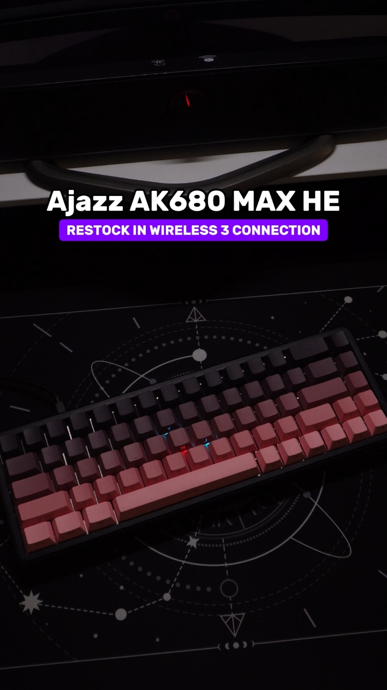 RESTOCK!!! Fitur baru - Wireless 3 koneksi cuy! Rapid Trigger + Wireless 🤨💥 yg bener ajaa bro yoii, ini adalah Ajazz AK680 Max He wireless rapid trigger #ajazz #ajazzindonesia #ajazzak680max #wireless #rapidtrigger 