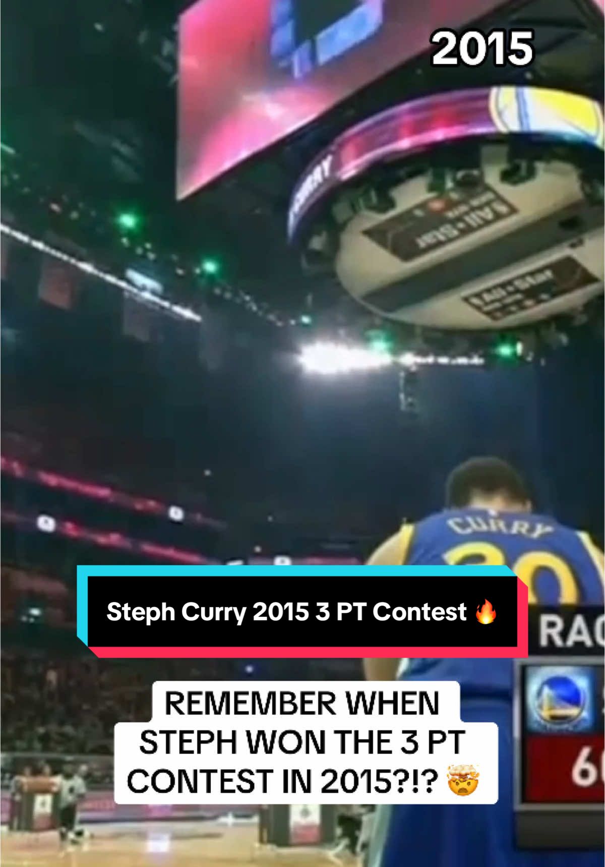 Throwback to Steph winning the 2015 3 PT contest 👏🔥 @warriors #NBA #NBAAllStar #Basketball #StephCurry #Warriors 