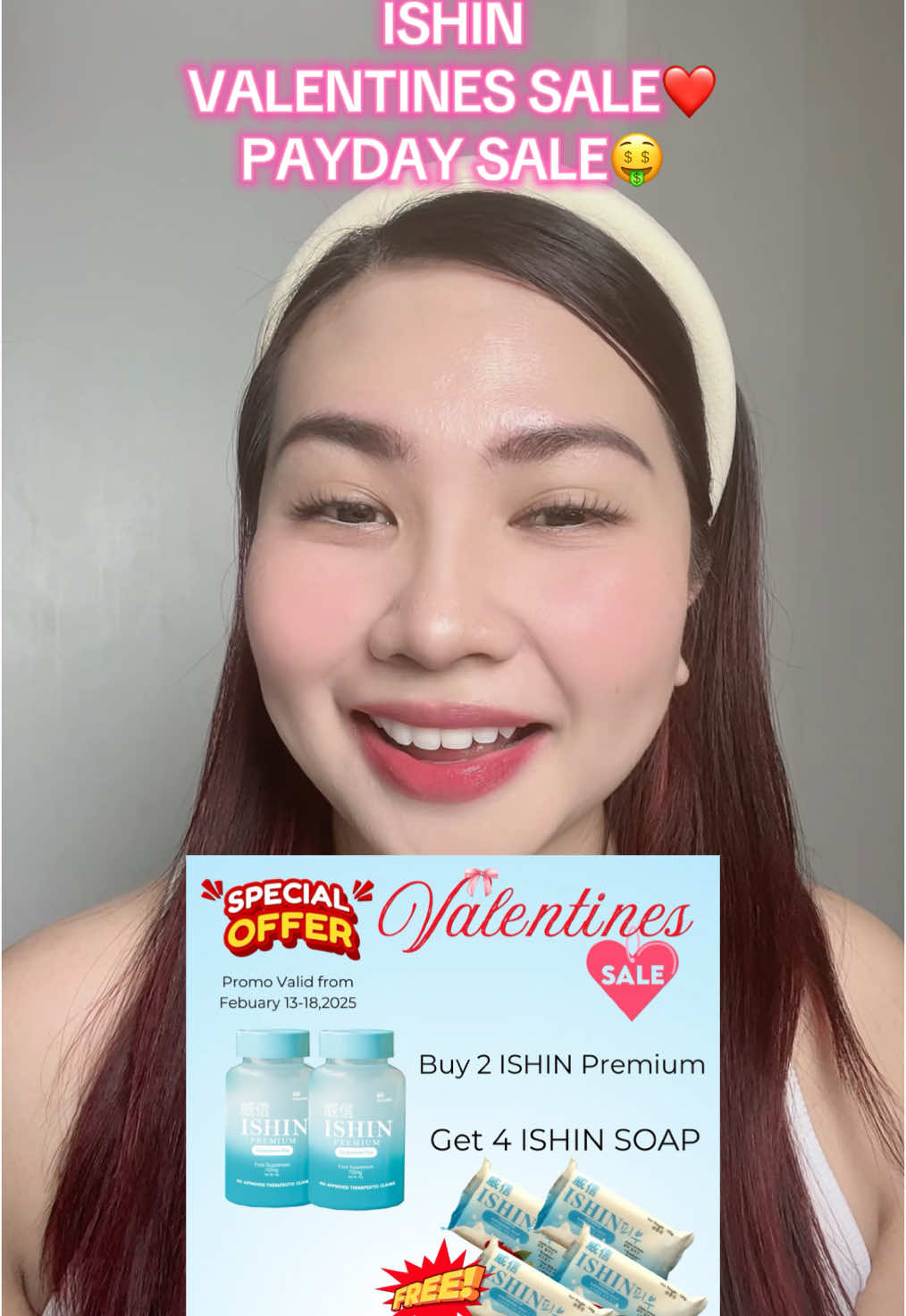 Replying to @elsiemejia🪬 ISHIN VALENTINES SALE❤️🥰 check this out! #ishin #ishinbeauty #valentinessale #sale #glutathione #ishinpremiumglutathioneplus #fyp #foryou 