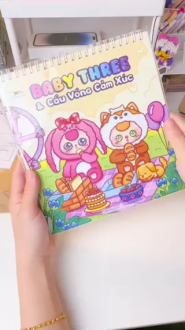 Sách Tô Màu Baby Three Xinh Xắn #xuhuong #xinrv #viral #sachtomau #babythree 