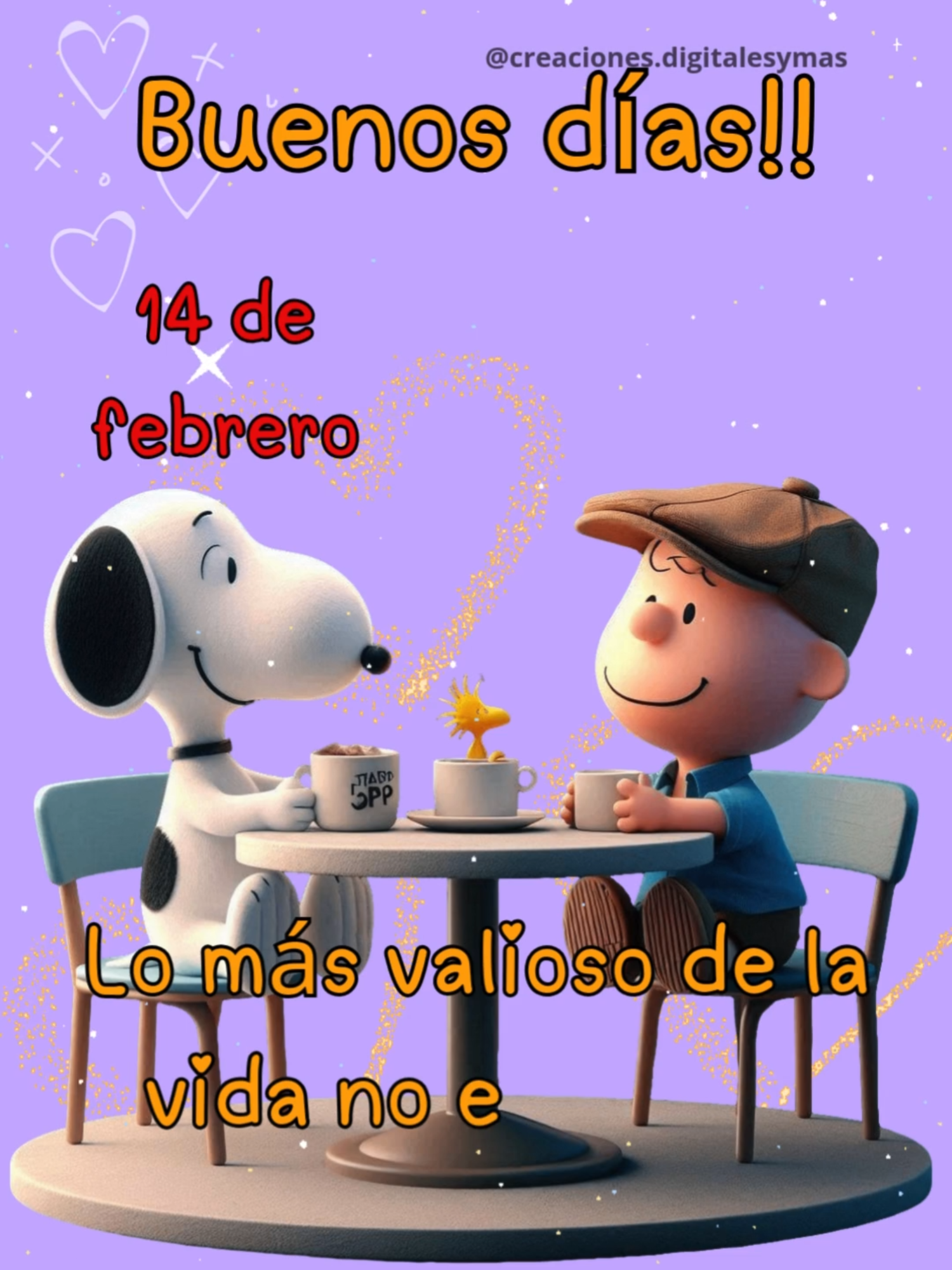 Buenos días 14 de febrero #buenosdias #14defebrero #febrero14 #14febrero #Snoopy #adachajon.gt