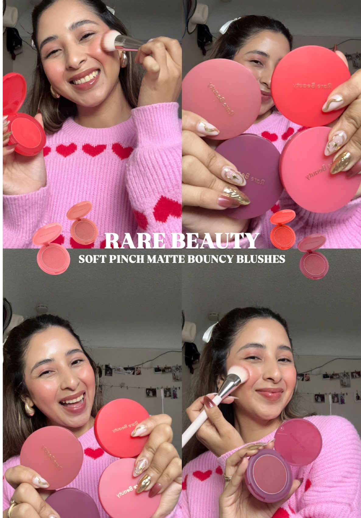 I LOVE THEM ALL !!! 😍✨ @Selena Gomez  @Rare Beauty YOU DID IT AGAIN !! 🙌🏼💖 GORGEOUS!! Definitely can’t wait for the other 3 shades to launch in March 🤭✨ I’m a blush alcoholic sooooo thank you Selena for the early access on these cause your girl here would be dreaming of them all night 😂🙌🏼 BUT I’m still missing the 3 shades lol can’t wait… reminder besties all 7 shades will be coming on the end of March 😍 as well at the New Album 🥳🎀 this song is in repeat 🥰✨  #rarebeauty #rareroutine #rarebeautynewproductalert #rarebeautysoftpinchmattebouncyblush #rarebeautybyselenagomez #selenagomez #rarebeauty #newalbum #rarebeautycommunity #rarebeautymakeup #rareimpact #softpinch 