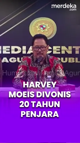 Mahkamah Agung tanggapi vonis 20 tahun penjara Harvey Moeis dalam kasus korupsi timah! Juru Bicara MA Yanto tegaskan hakim tak boleh komentari putusan. Pengadilan Tinggi Jakarta perberat hukuman karena Harvey terbukti rugikan negara Rp300 T! #mahkamahagung #kasusharveymoeis #putusanhakim #short #merdekaplus #mdkbl