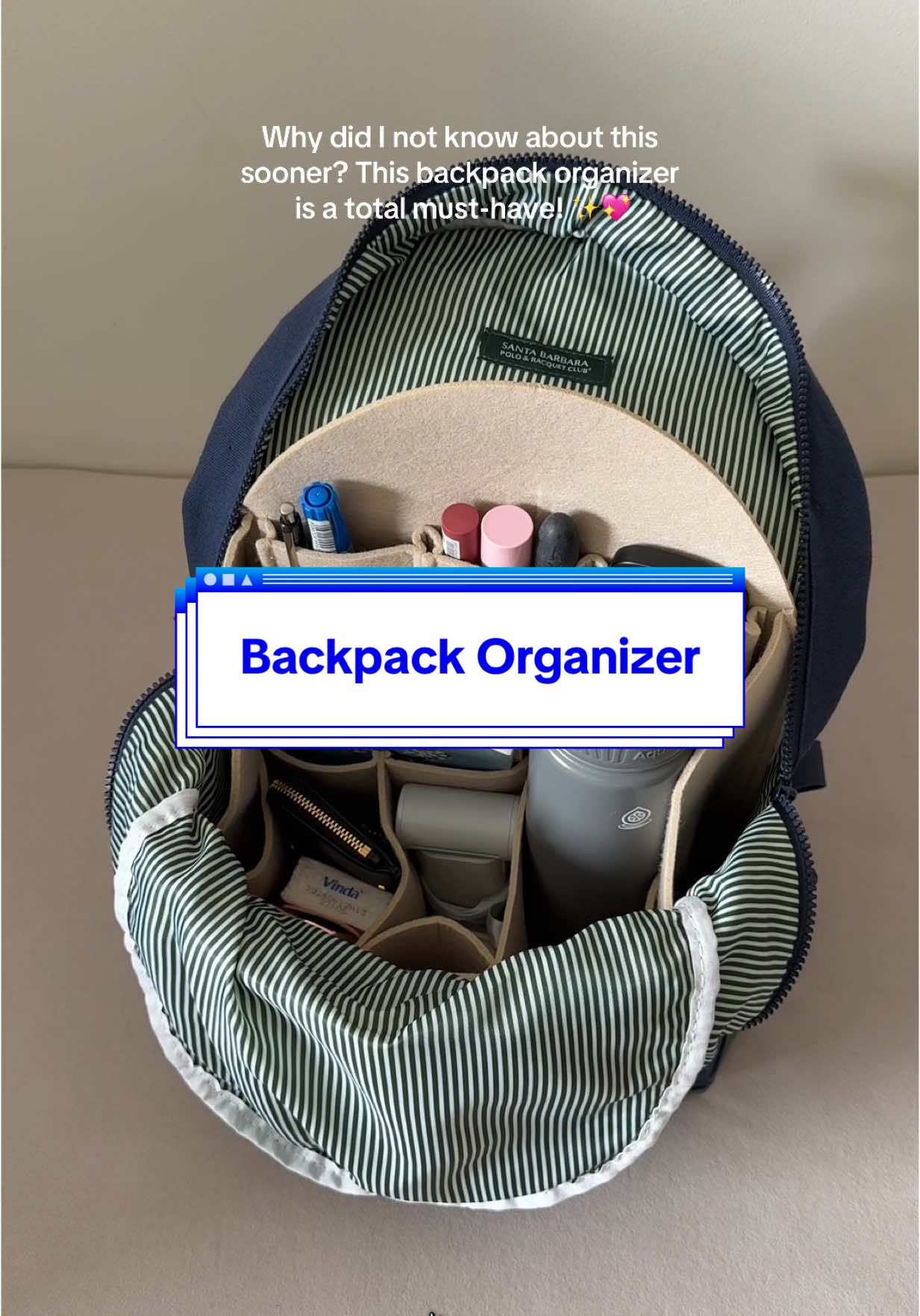 No joke—this backpack organizer is a total must-have for keeping everything in check! #backpack #backpackorganizer #organizer #organizerideas 