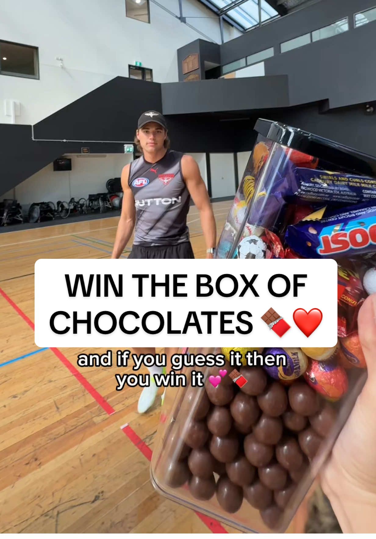 Guess the choccies & win the choccies 🥰🍫  Coxy was THREE AWAY 🥲 #ValentinesDay #afl #godons #essendonfc#CapCut 