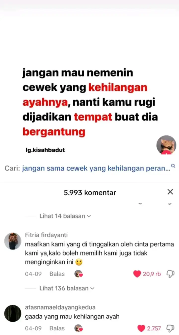 maaf ya jika bisa memilih aku juga tidak menginginkan nya:)#fyppppppppppppppppppppppp #sad #ayah #🥀 #fypage 