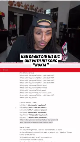Drake did his big one with dropping his new album and having hit song NOKIA drop#agent00#drake#raptok#fyp#viral